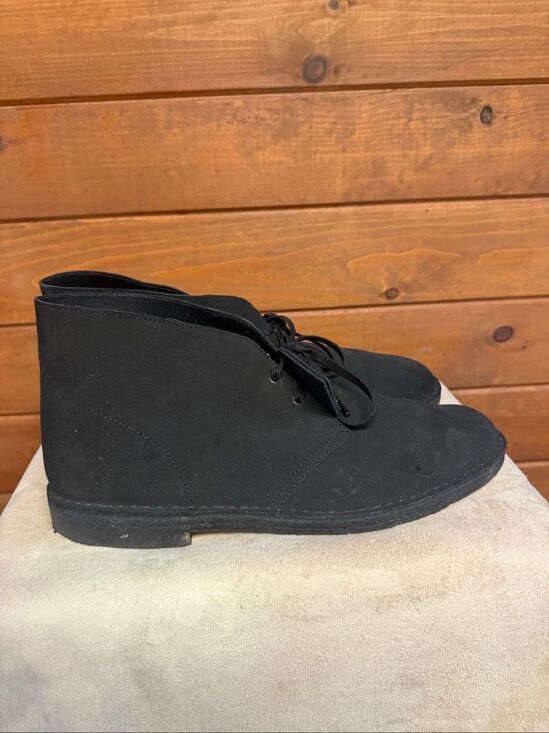Clarks Originals Desert Boots in black suede Sz 15 main image 8